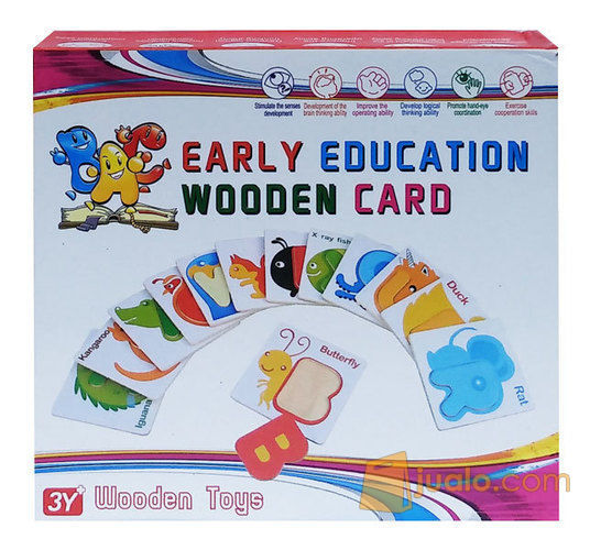  Mainan Anak Edukasi  Early Education Wooden Card Malang 