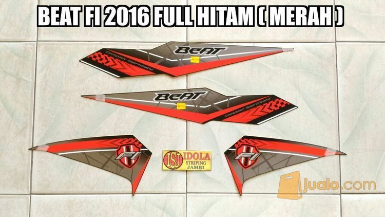 Striping Beat  FI  2016  Full Hitam Merah Jambi Jualo