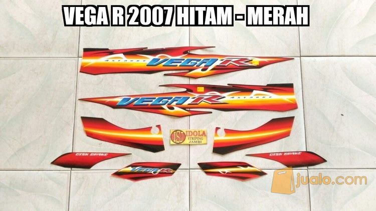 Striping Vega R 2007 Hitam Merah Jambi Jualo