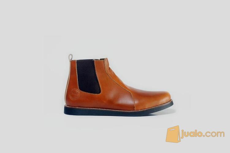 BRADLEYS Sepatu  Boots  Pria ELAGOS Tan Kulit Asli 