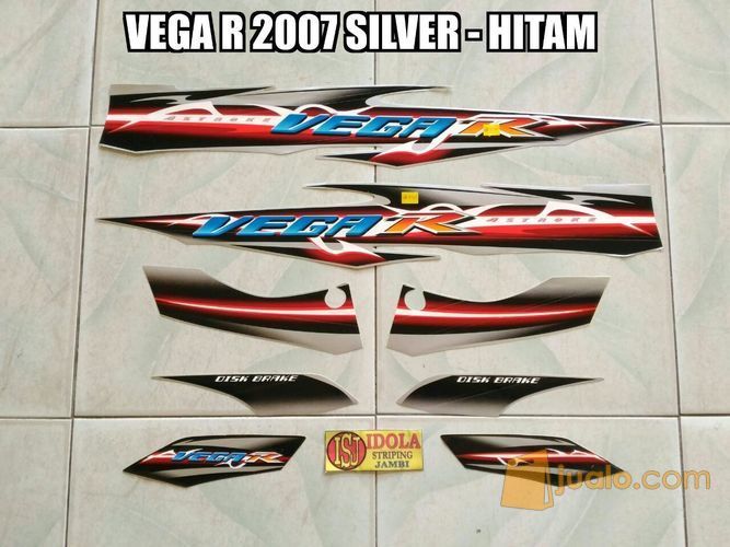 Striping Vega R 2007 Silver Hitam Jambi Jualo