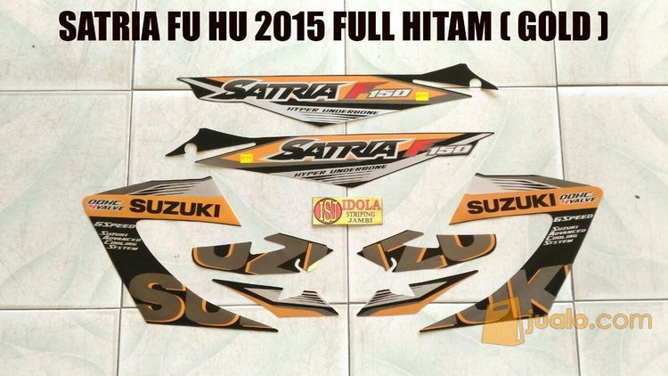 Striping Satria Fu Hu 2015 Full Hitam Gold Jambi Jualo