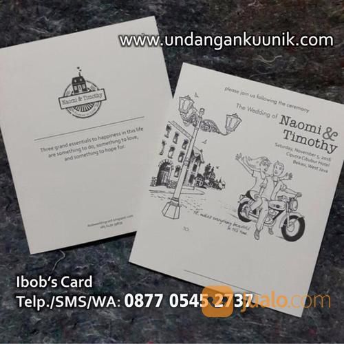 Undangan Nikah Unik Lucu Softcover Satu Warna