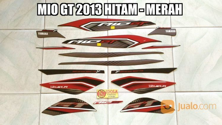 Striping Mio Gt 2013 Hitam Merah Jambi Jualo