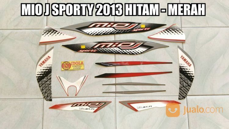 Striping Mio J Sporty 2013 Hitam - Merah | Jambi | Jualo