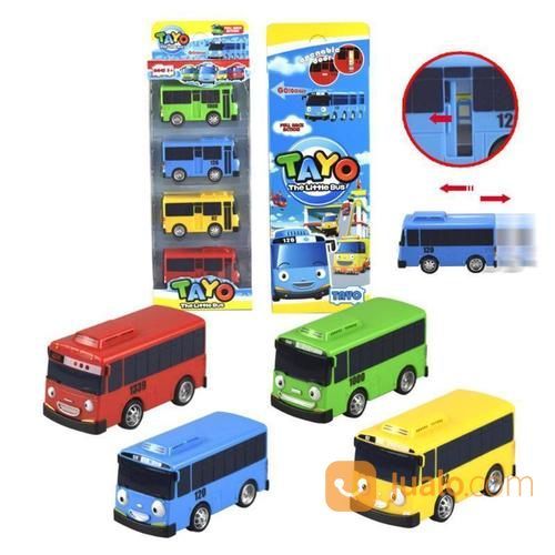 Mainan Anak Mobilan Tayo Car 4 Pcs Set Jamin 1 Set Ada 4 Warna Berbeda