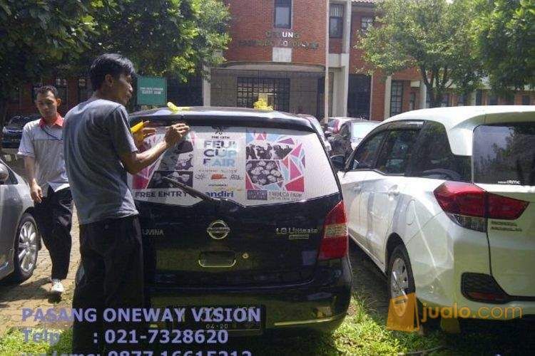 Pasang Sticker Oneway Vision Gedung Tangerang Jualo