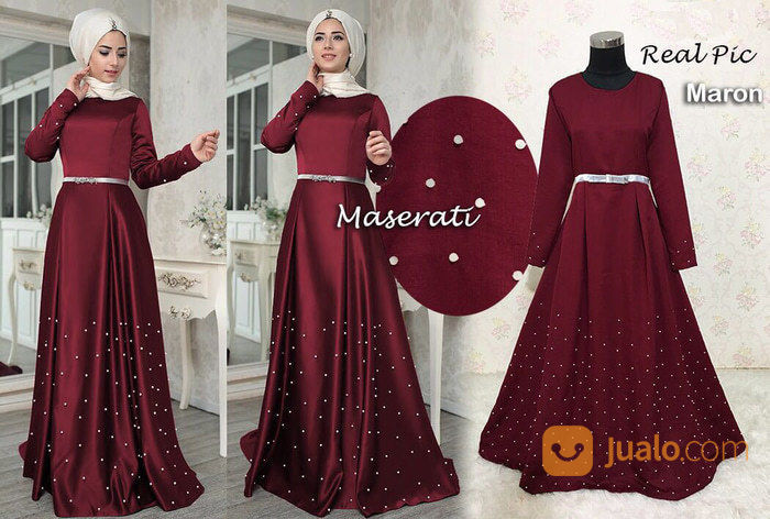 Download 400 Koleksi Gambar Gamis Pesta Paling Baru HD