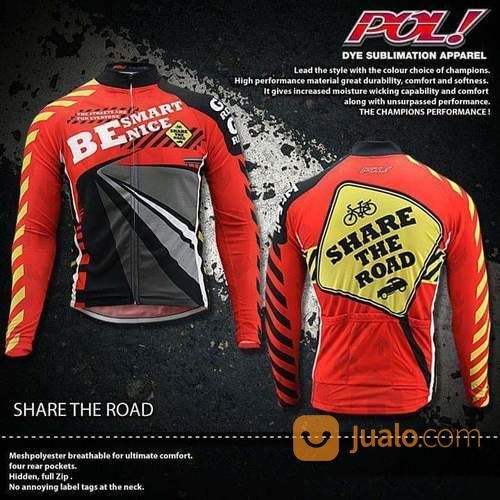  JERSEY  SEPEDA  POL SHARE THE ROAD RED Bandung Jualo