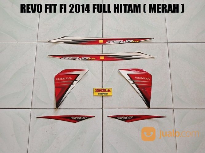 Striping Revo Fit Fi 2014 Full Hitam Merah Jambi Jualo