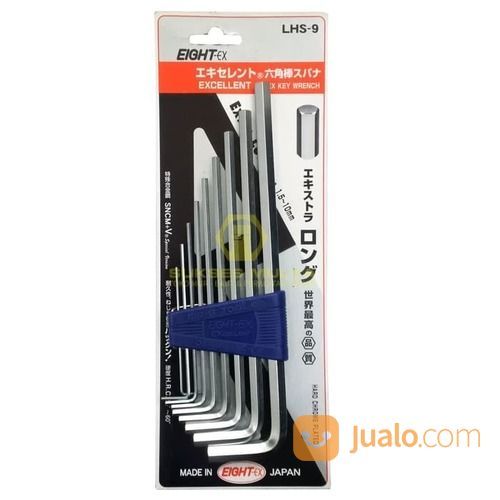  Kunci L Set 9 Pcs Eight Model Biasa Panjang Hex Key Set 