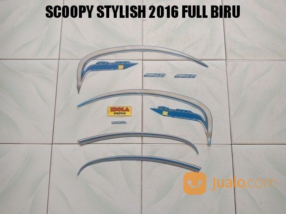 Striping Scoopy Stylish 2016 Full Biru Jambi Jualo