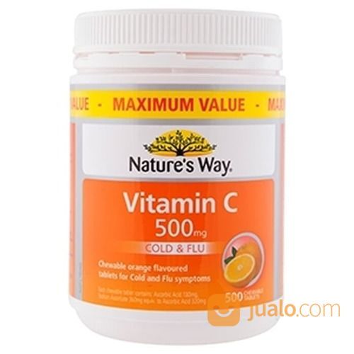 Nature Way Vitamin C 500mg 300 Tablet Obat Suplemen Pilek Flu