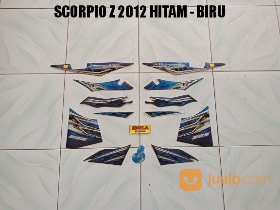 Striping Scorpio Z 2012 Hitam Biru Jambi Jualo