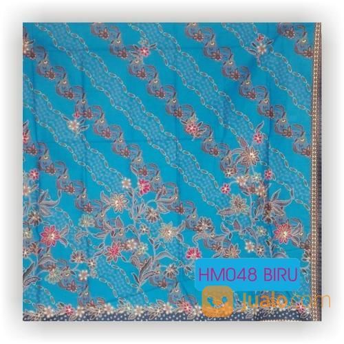 Desain Baju Batik Model Baju Batik Kerja Batik Baju Hm048 Biru