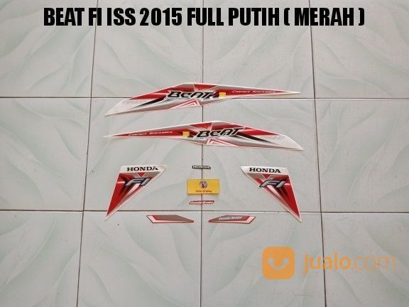 Striping Beat Fi Iss 2015 Full Putih Merah Jambi Jualo