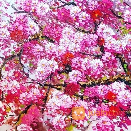 19 Gambar Lukisan Bunga Sakura  Romi Gambar
