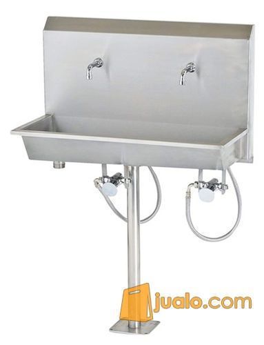 Tempat cuci  tangan stainless wastafel hand wash dinding 