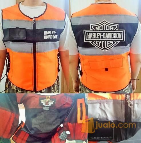 Rompi Safe Vest Orange Harley Logo Bogor  Jualo