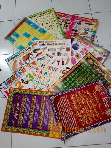 Mainan Gambar Poster Edukasi harga  1 paket lengkap 12pcs 