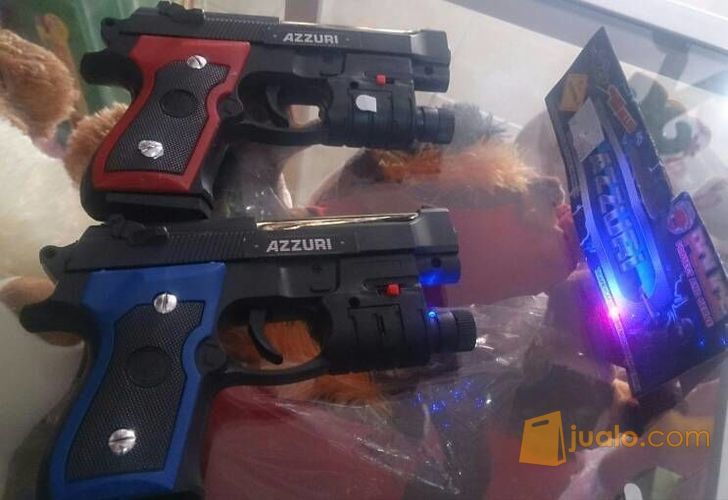  Mainan  Airsoft Gun Pistol Peluru Plastik Azzuri Laser 