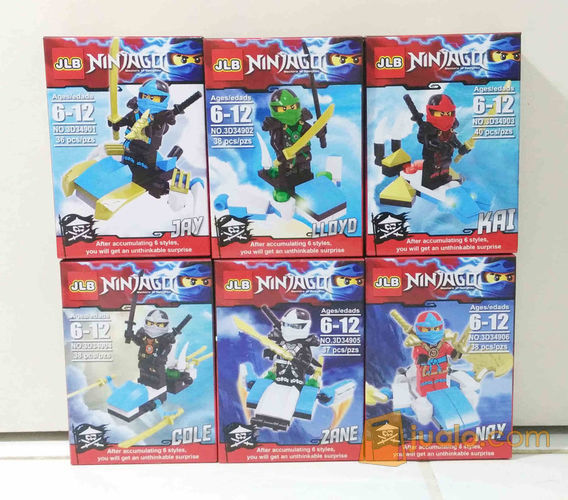 Lego Mini Figure  Ninjago Kendaraan Paket 6 Pcs Keren 