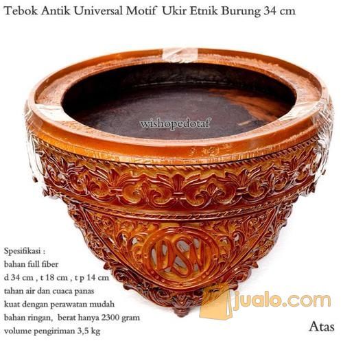 tembok antik universal motif  ukir  etnik burung 34 cm atas 