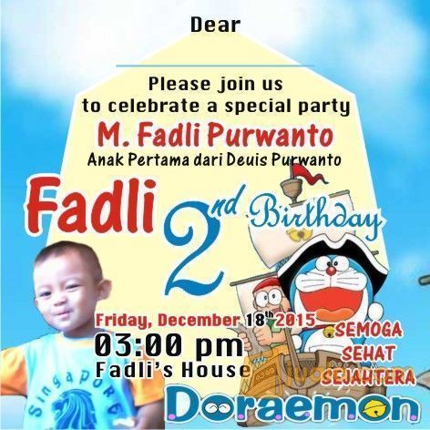 Undangan Ulang Tahun Ultah Anak Card Birthday